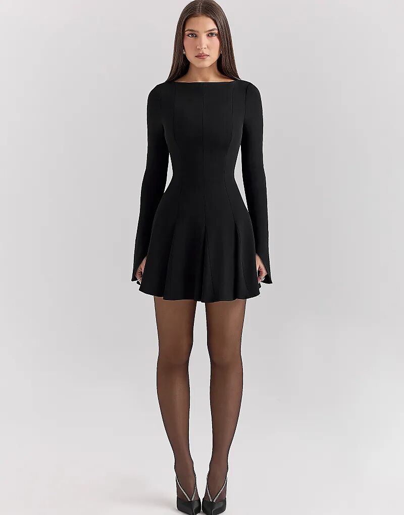 

Мини-платье Francesca из эластичного крепа-годе черного цвета от House of CB