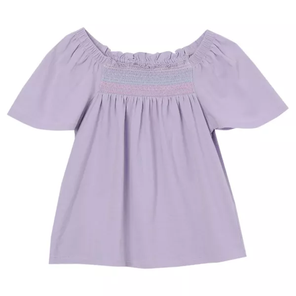 

Топ-блуза с короткими рукавами для девочек 2–16 лет Lands' End, цвет pastel lilac