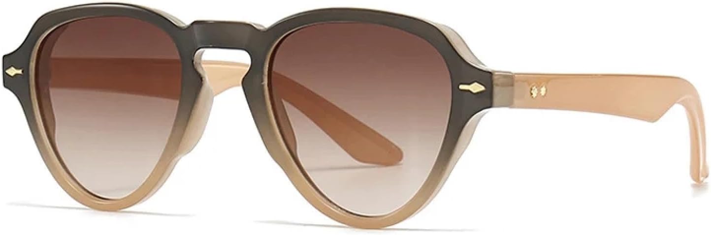 

Солнцезащитные очки с защитой от УФ-излучения UV400 для женщин и мужчин | Овальные панк-очки с градиентным рисунком и заклепками в виде кошки | для занятий спортом на открытом воздухе DSVIGF, Green Tea Gradient