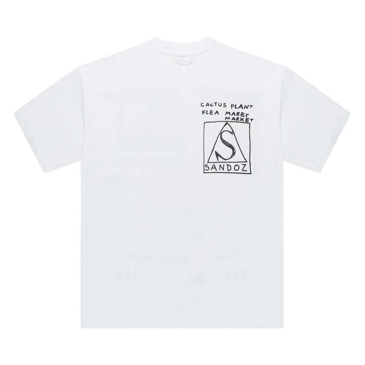 

Футболка Cactus Plant Flea Market x Tom Sachs Sandoz T-Shirt, белый