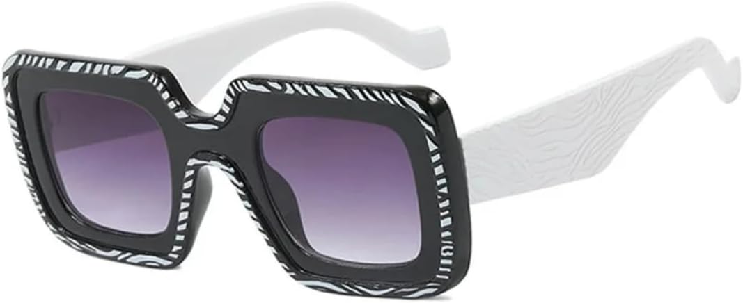 

Модные полосатые солнцезащитные очки в большой оправе для женщин, роскошные панк-очки для мужчин, дорожные солнцезащитные очки с защитой от УФ-излучения UV400 и ветрозащитой VVTWSSW, Black Gradient Gray