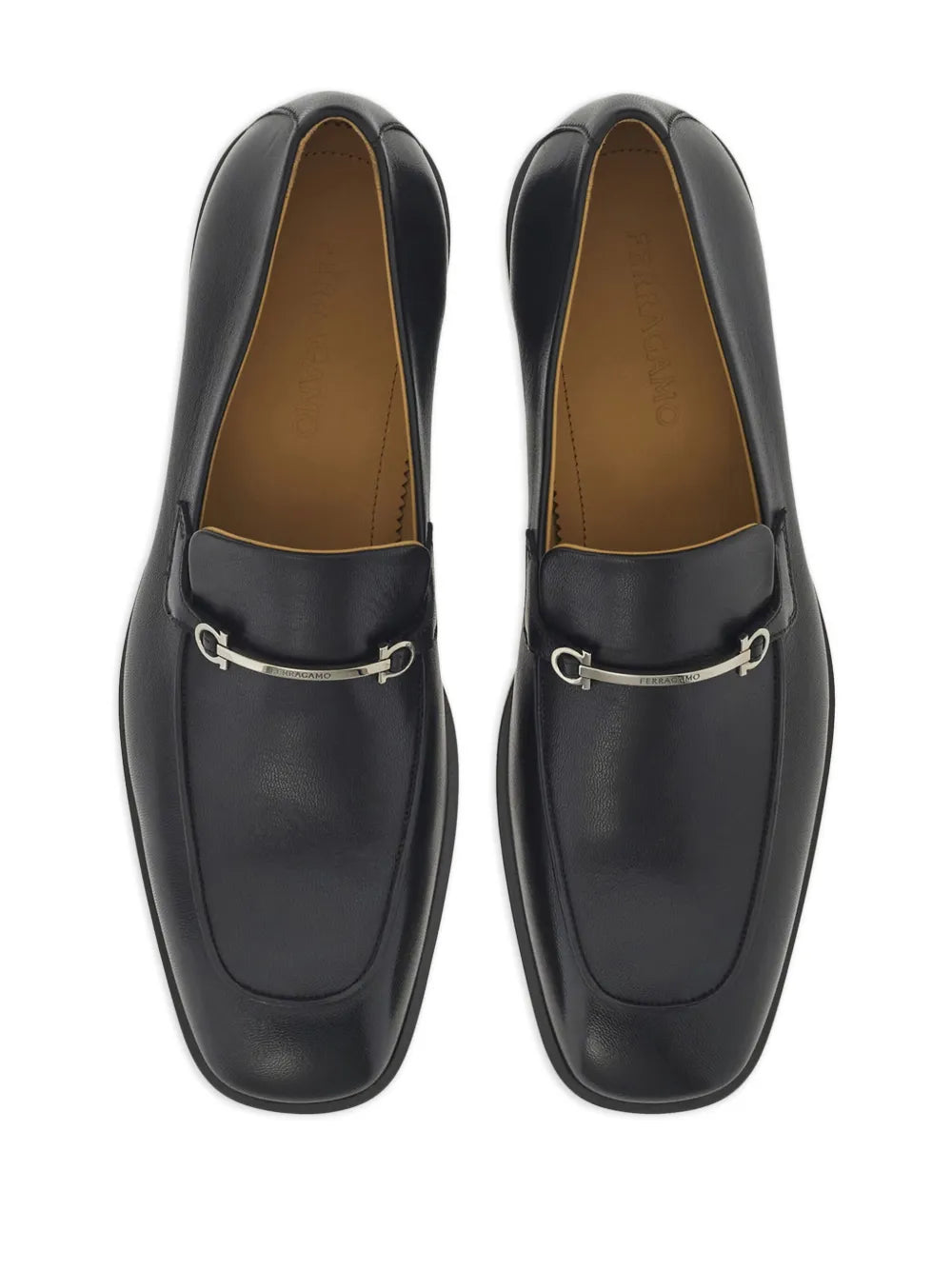 Феррагамо Лоферы из кожи с пряжкой Gancini Salvatore Ferragamo, черный — фото 4