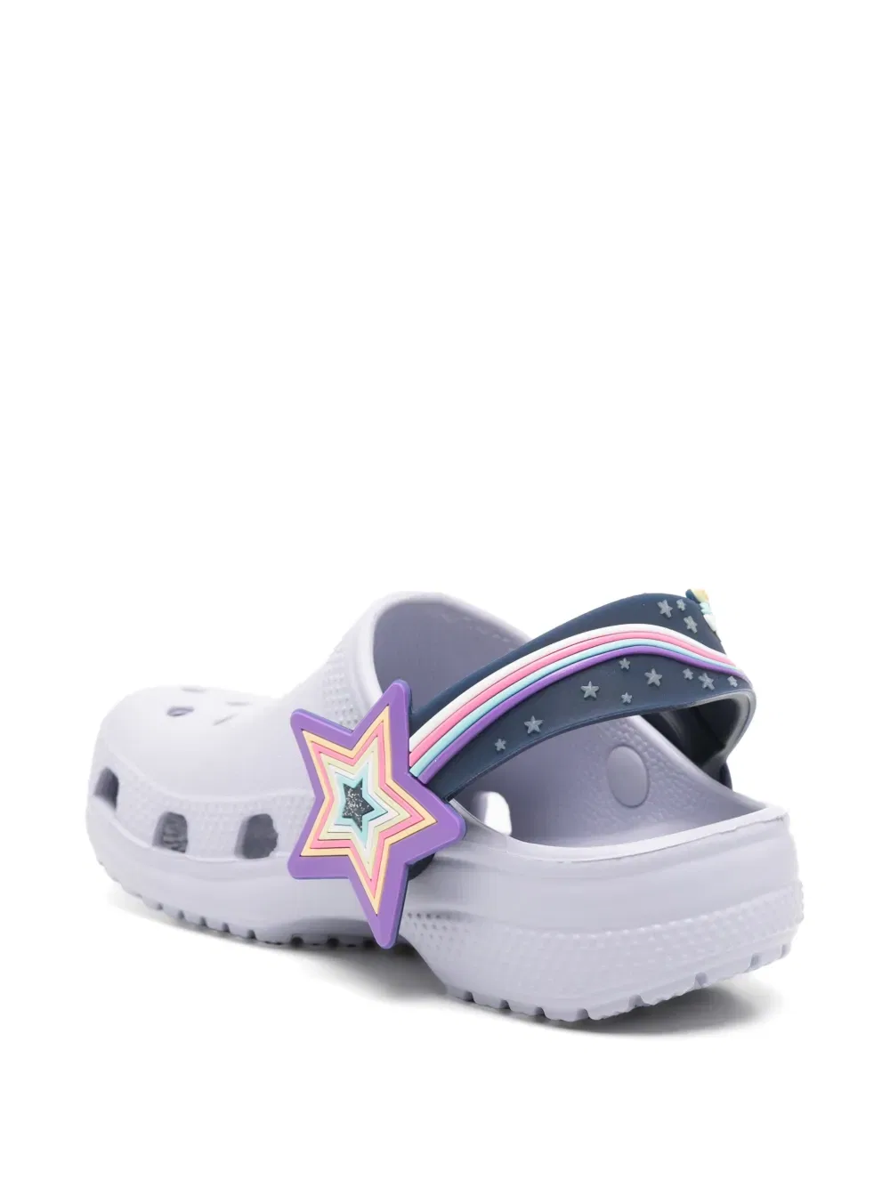 Сандалии с закрытым носком и деталями в виде сердечек Crocs Kids, фиолетовый — фото 2
