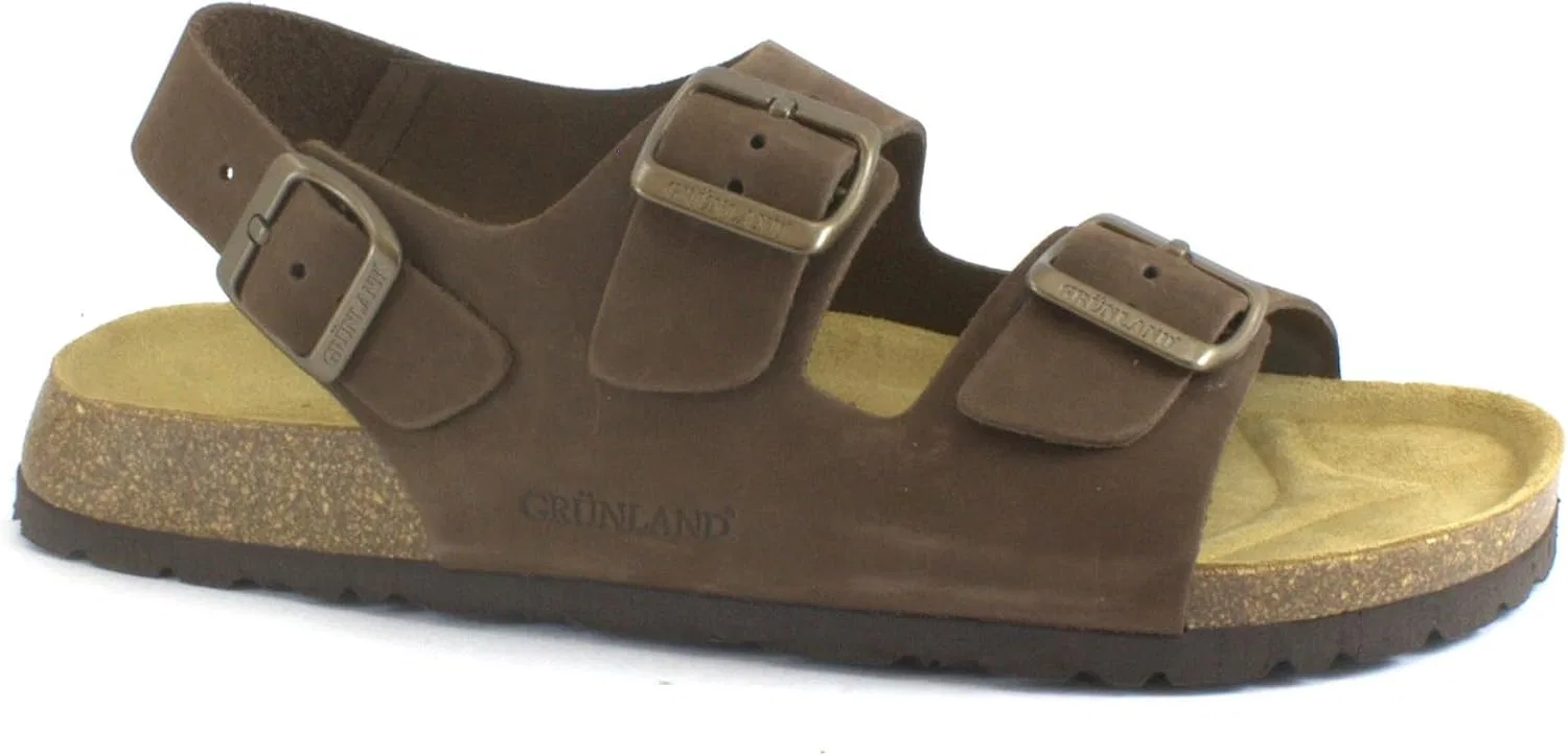Сандалии Grunland Man P. SB3003 BOBO GRÜNLAND il benessere è naturale, Brown