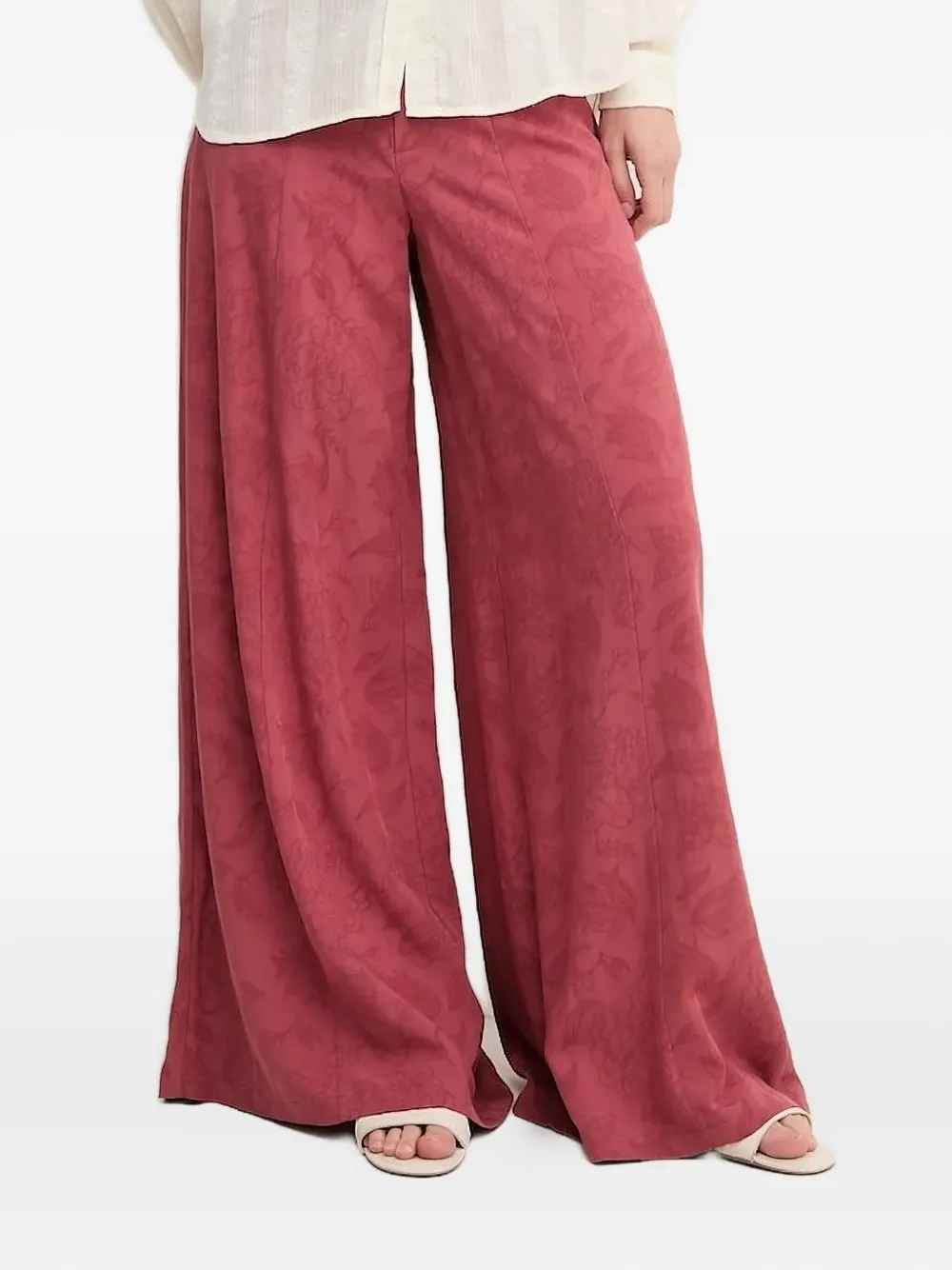 

Брюки с цветочной вышивкой Hoss Intropia, розовый