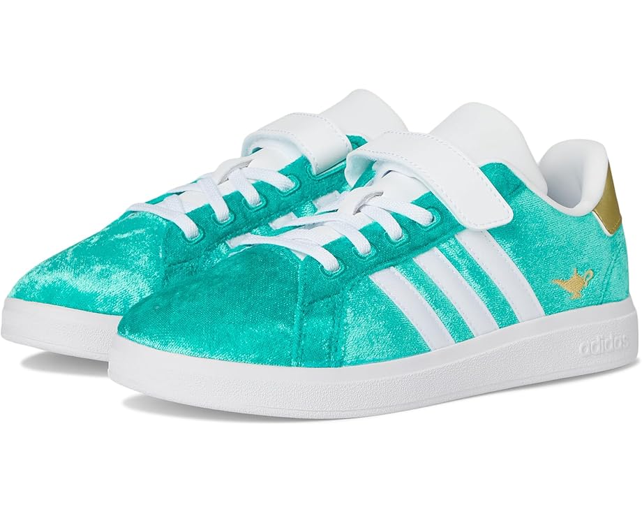 

Кроссовки adidas Kids Disney Grand Court 2.0 Elastic Lace Shoes, цвет Pure Teal/White/Gold Metallic