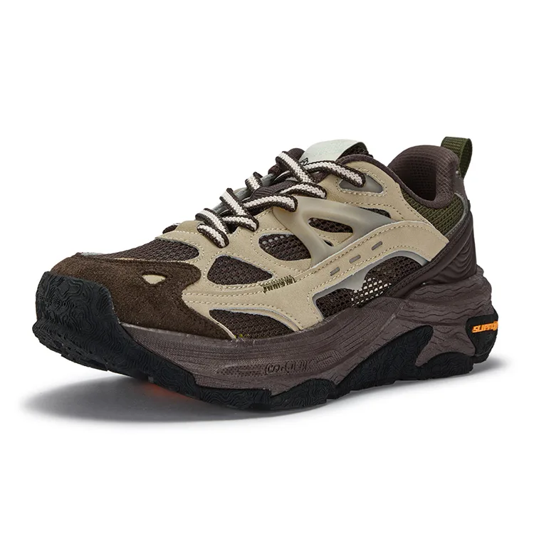 361° Кроссовки мужские низкие повседневные Boundless Abrasion Resistant Cushioning цвета абрикосовый чайный коричневый — фото 3