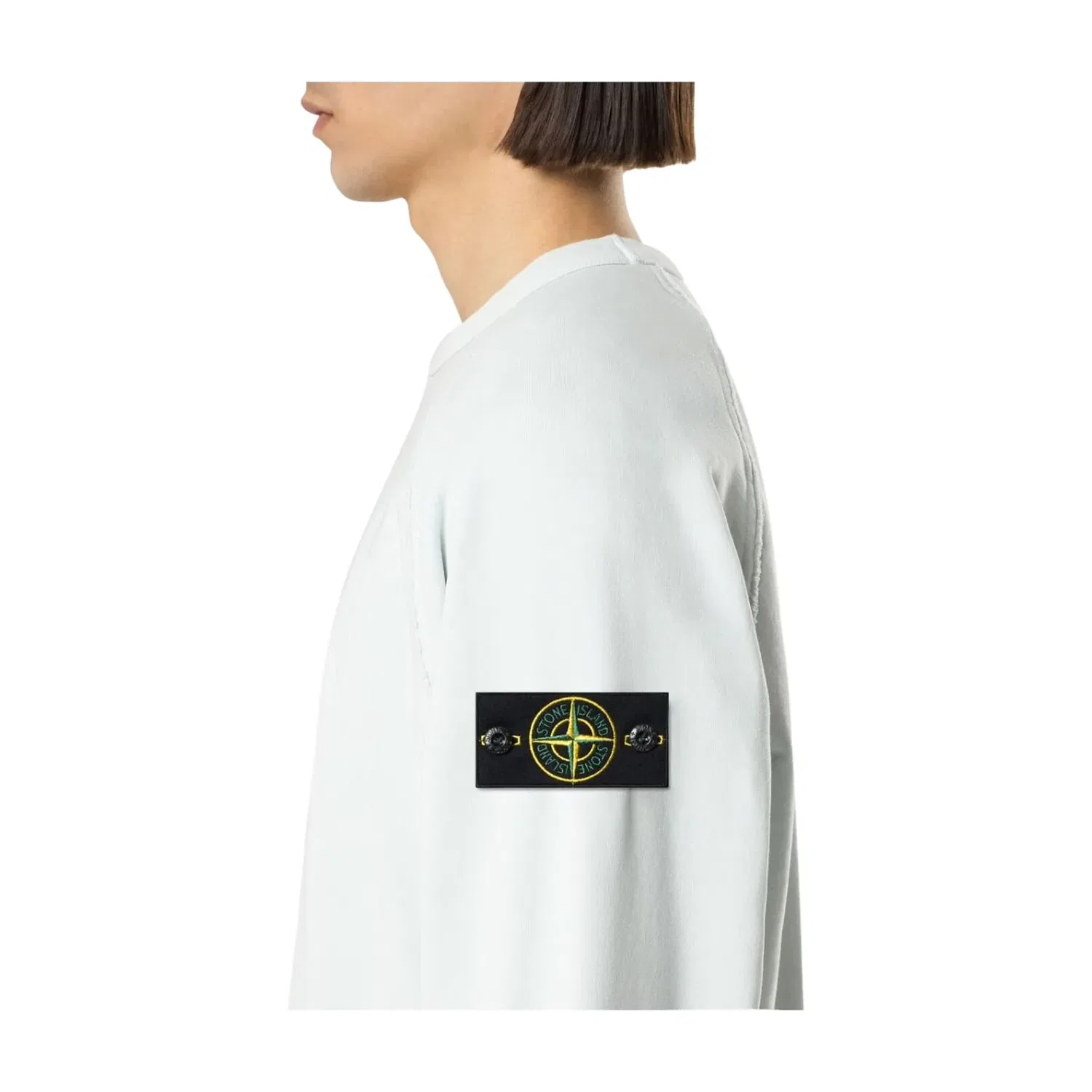Толстовка с круглым вырезом оверсайз STONE ISLAND 6100041, синий — фото 3