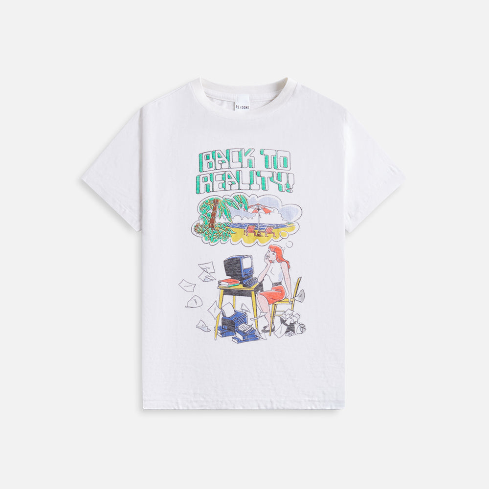 

Футболка ReDone Back to Reality Classic Tee, цвет Vintage White