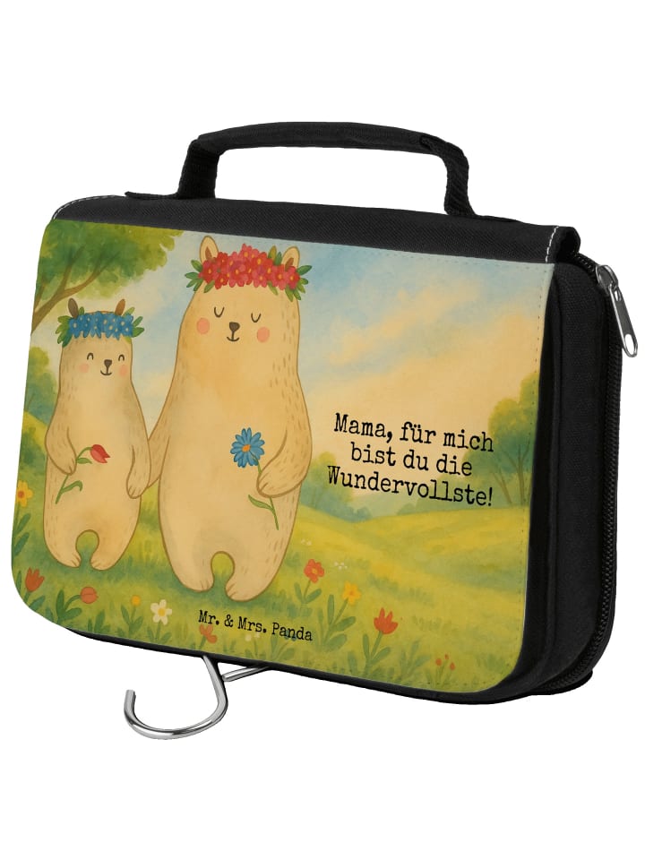 

Mr. & Mrs. Panda Косметичка белого цвета с изображением медведя и цветочного венка