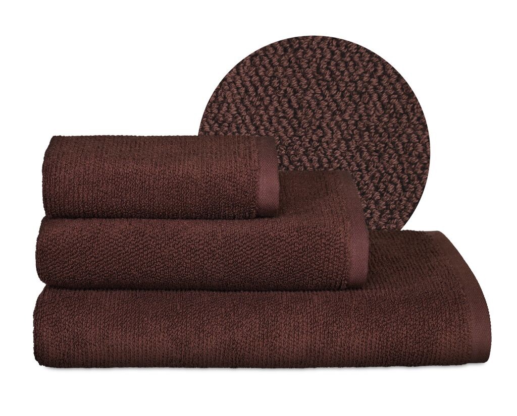 

Комплект полотенец BEAUTEX, махровая ткань премиум-класса, 100% хлопок 550 г/м², темно-коричневый (комплект: 10 гостевых полотенец - 30х50 см)