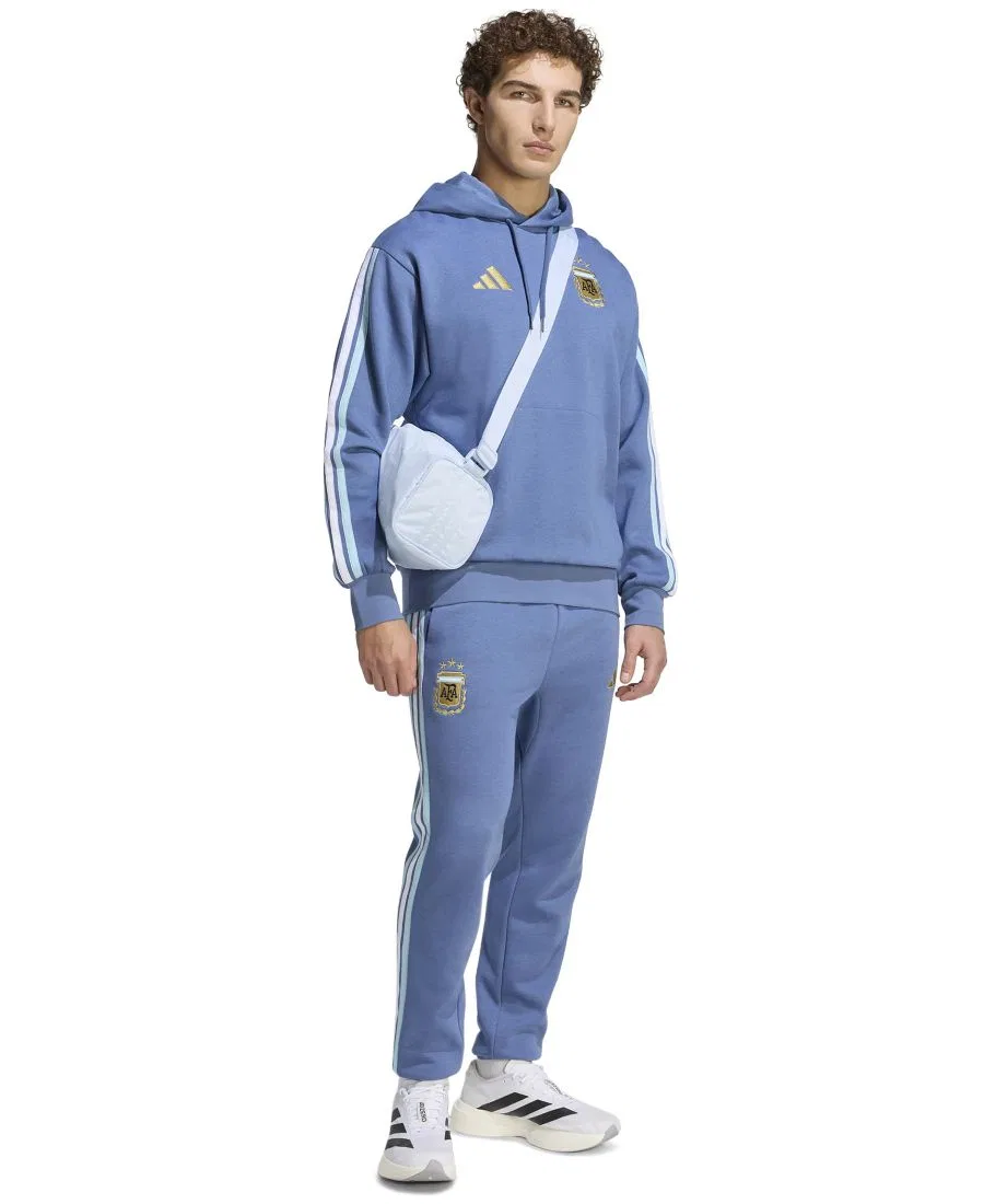 Мужская флисовая толстовка с капюшоном Adidas, синий — фото 2