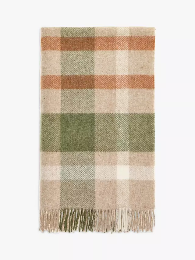 

Плед Bronte by Moon British Wool Contemporary Check, цвет terracotta/green