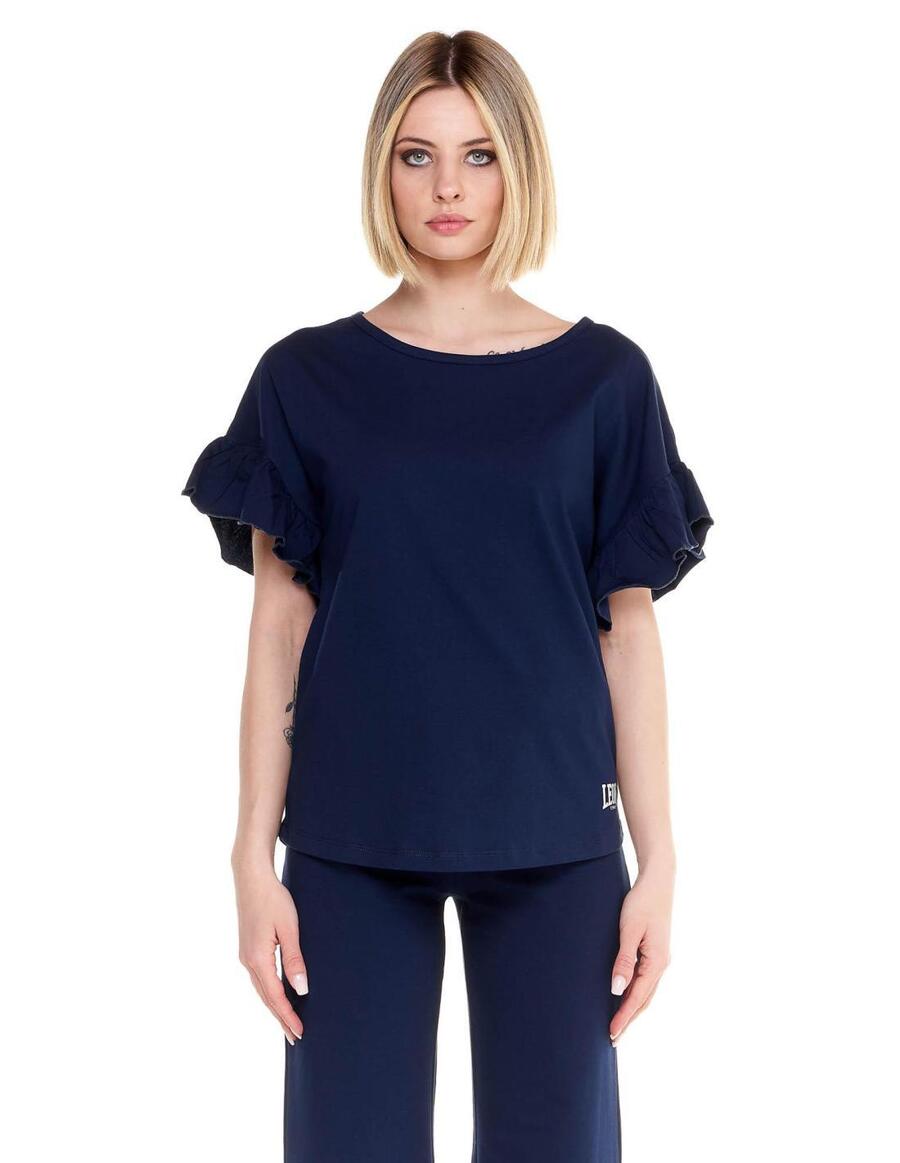 

LEONE 1947 APPAREL Женская блестящая футболка с коротким рукавом