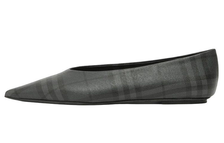 

Балетки Burberry Madelina в клетку, серый