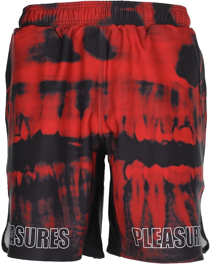 

Шорты Pleasures Teeth Workout Shorts, красный