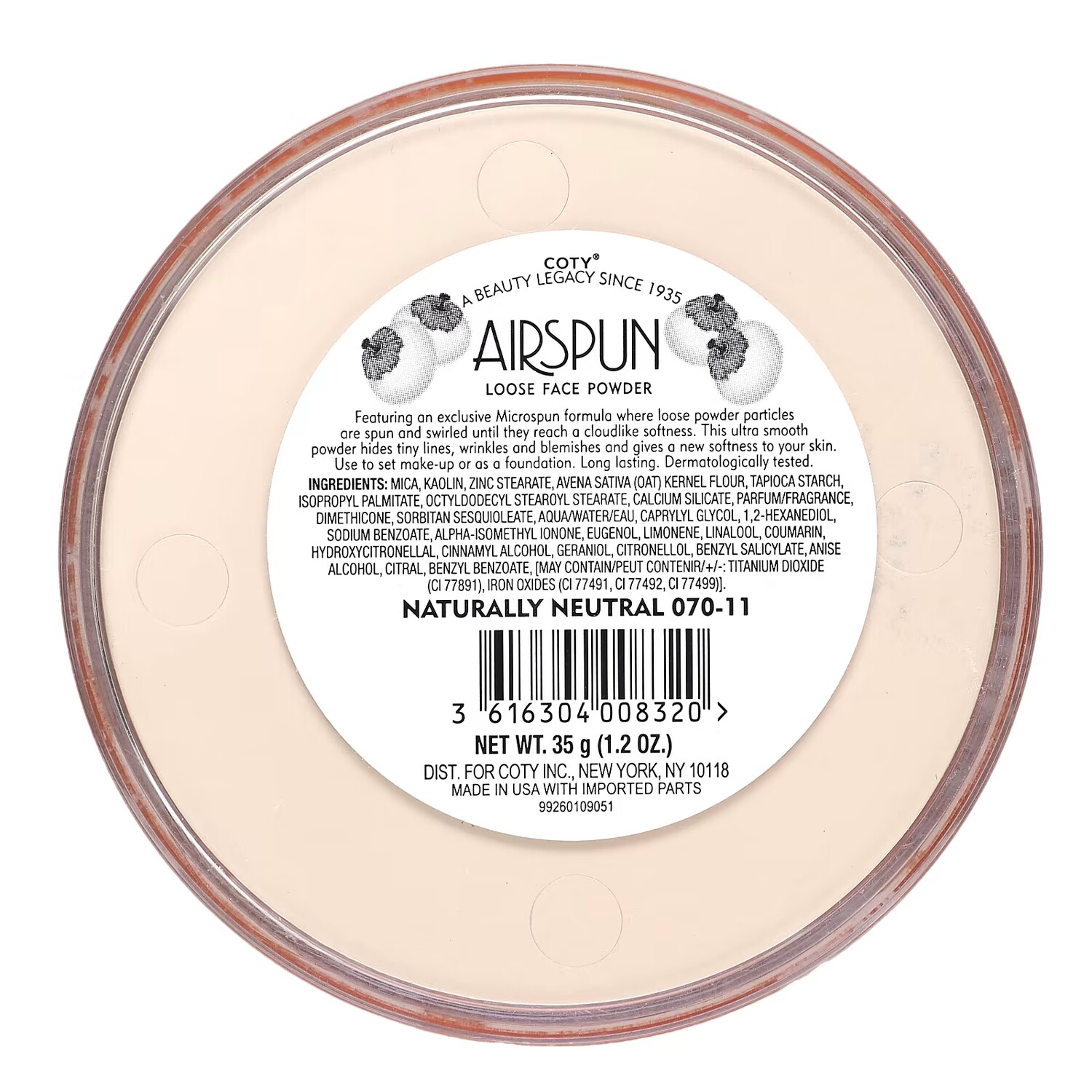 Пудра для лица Airspun рассыпчатая натуральный нейтральный оттенок 070-11, 35 г — фото 2