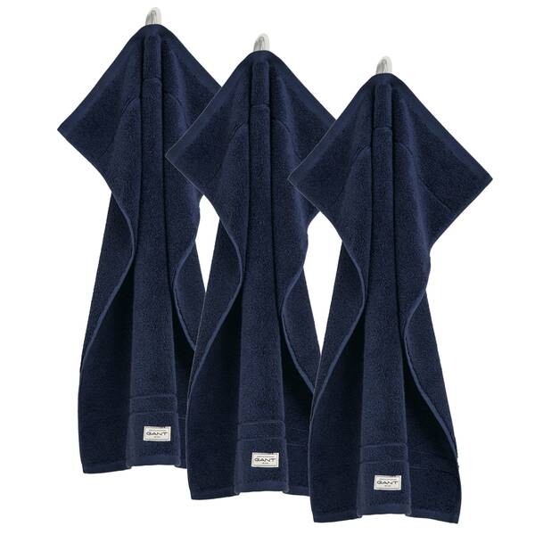 

Гостевое полотенце GANT Premium Towel 3er Pack, 50x10x30 см цвет marine
