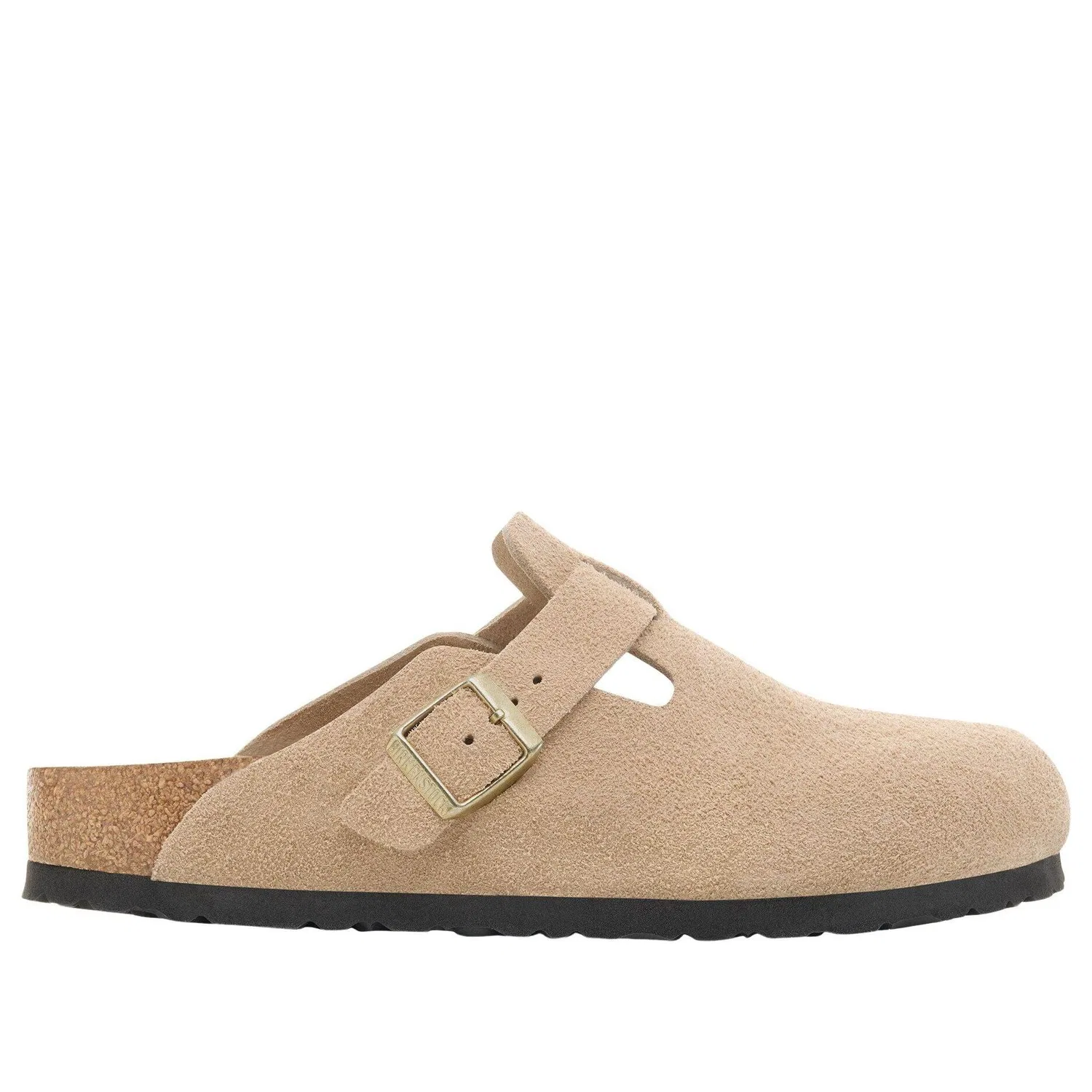 Сандалии Birkenstock Boston из замши, модель 'Sandcastle', бежевый — фото 2