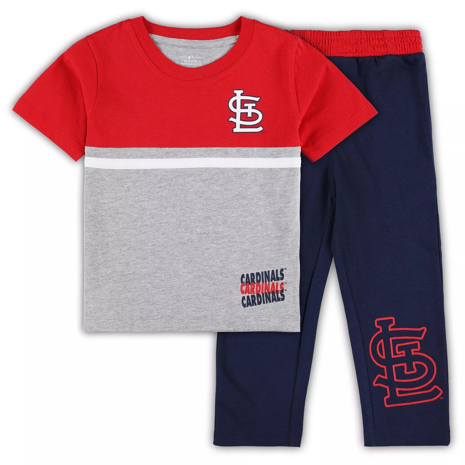 

Красный/темно-синий комплект из футболки и брюк St. Louis Cardinals Batters Box для малышей Outerstuff