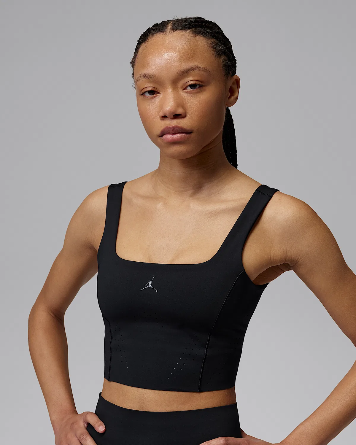 Женский топ Dri-FIT укороченный Jordan Sport Flightweight, Black