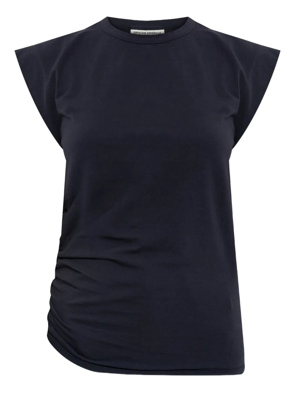 

Футболка из хлопка с сборками Officine Generale, синий