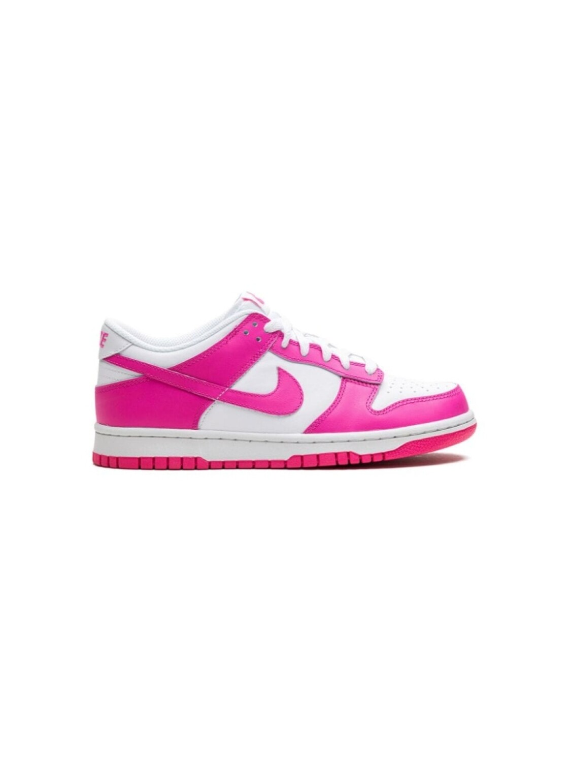 Nike Kids кроссовки Dunk Low Laser Fuchsia, белый — фото 2