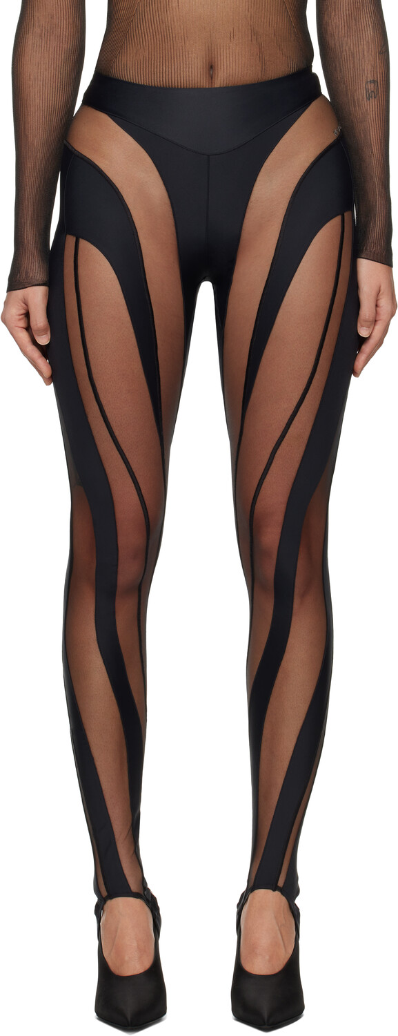 

Черные леггинсы Eco Sport Lycra Spiral Mugler