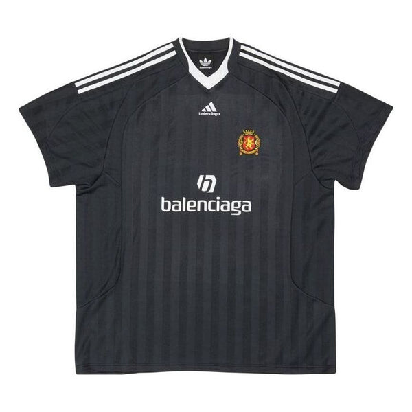 

Футболка x adidas oversized soccer t-shirt 'black' Balenciaga, черный