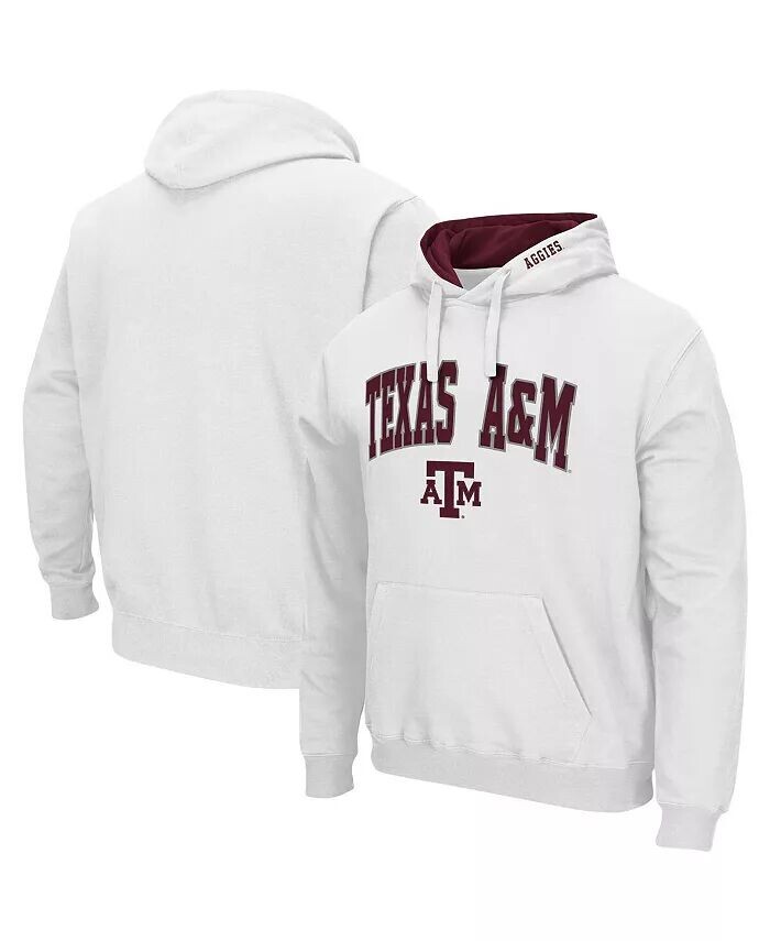 

Мужская толстовка с капюшоном Texas AM Aggies Arch Logo 3.0 Colosseum, белый