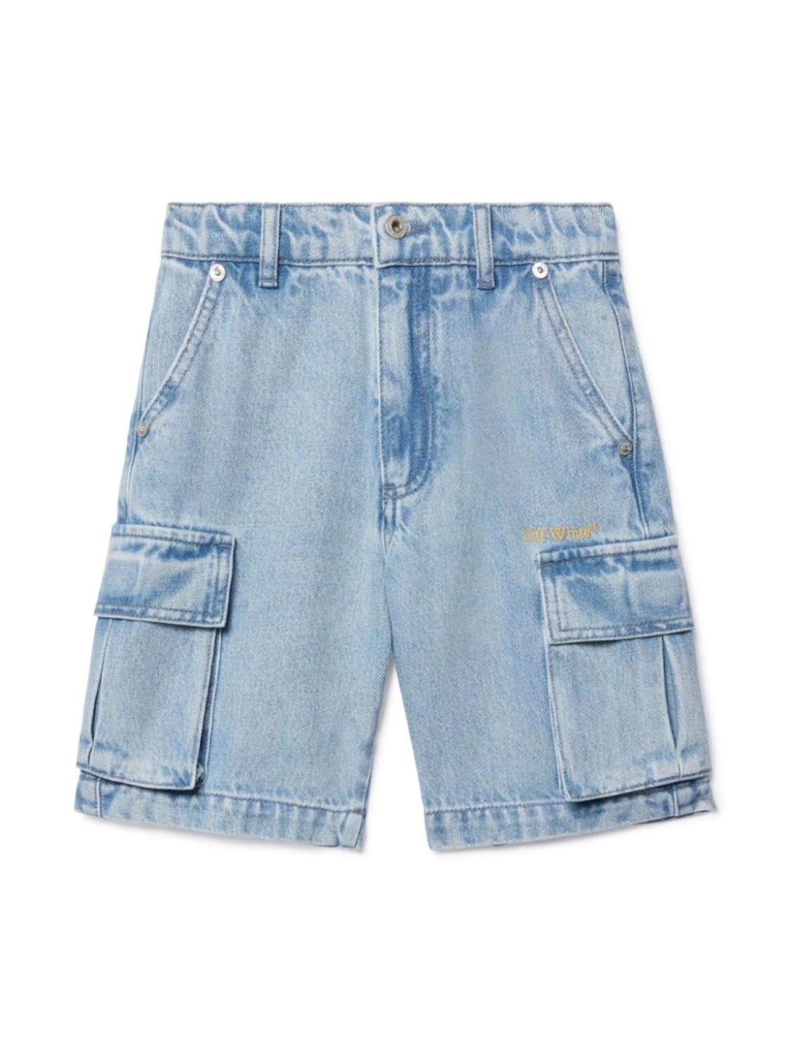 

Off-White Kids джинсовые шорты Bookish, синий