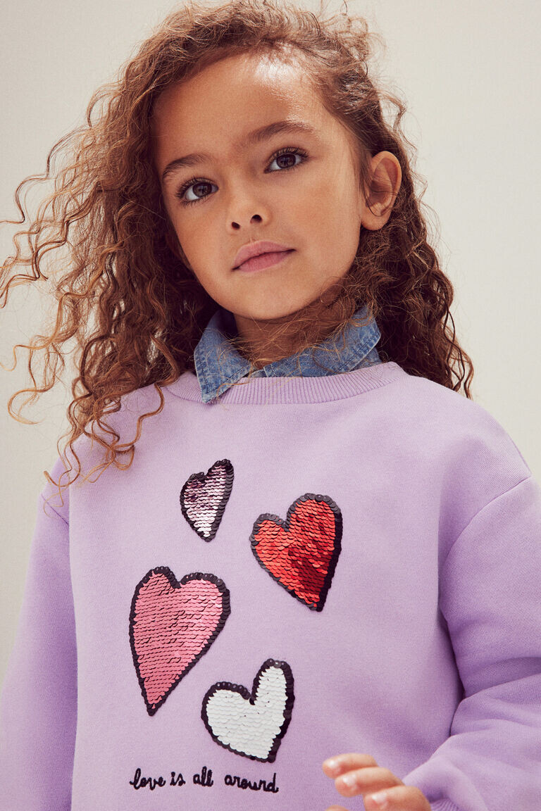 

Толстовка с мотивом H&M, фиолетовый