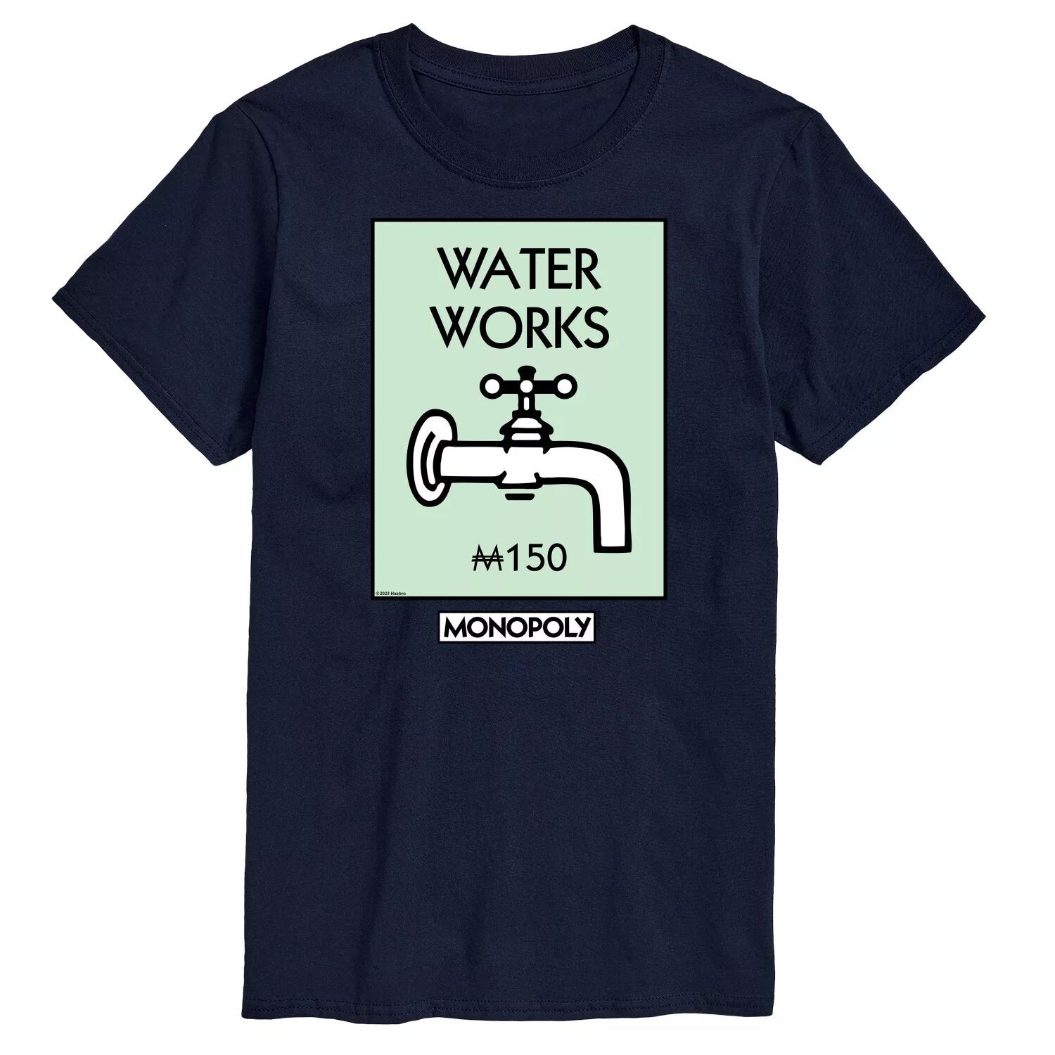 

Футболка с рисунком Big & Tall Monopoly Waterworks Licensed Character, синий