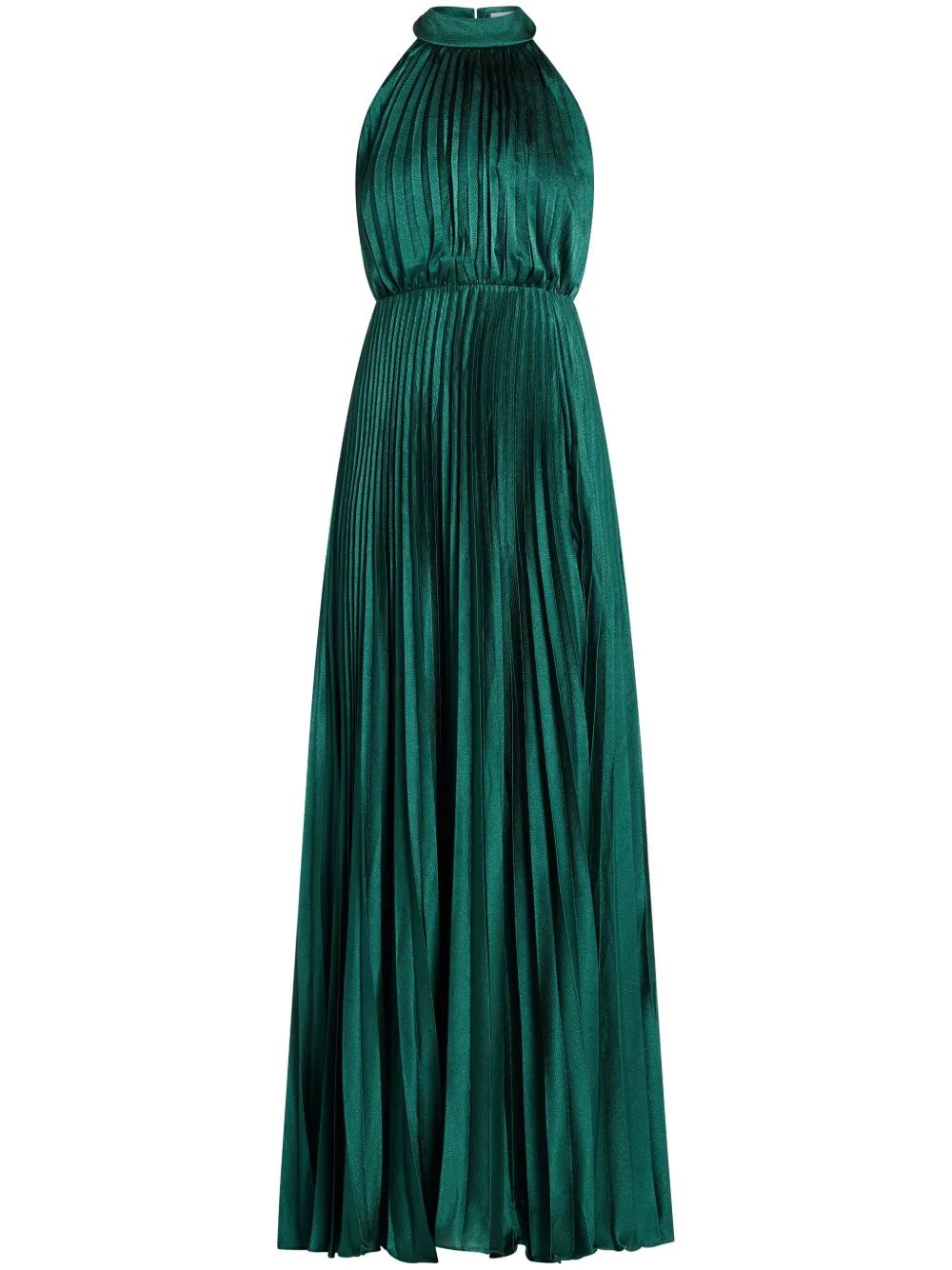 

Платье макси со складками Monique Lhuillier, зеленый