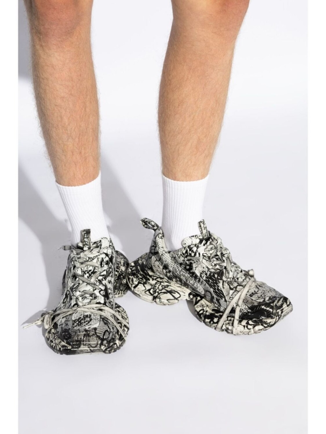 Balenciaga низкие кеды Extreme Graffiti 3XL, белый — фото 2