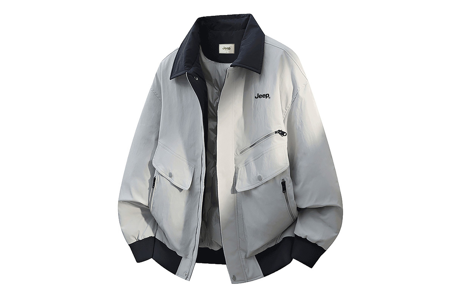 

Пуховик City Casual Collection Unisex Jeep, светло-серый