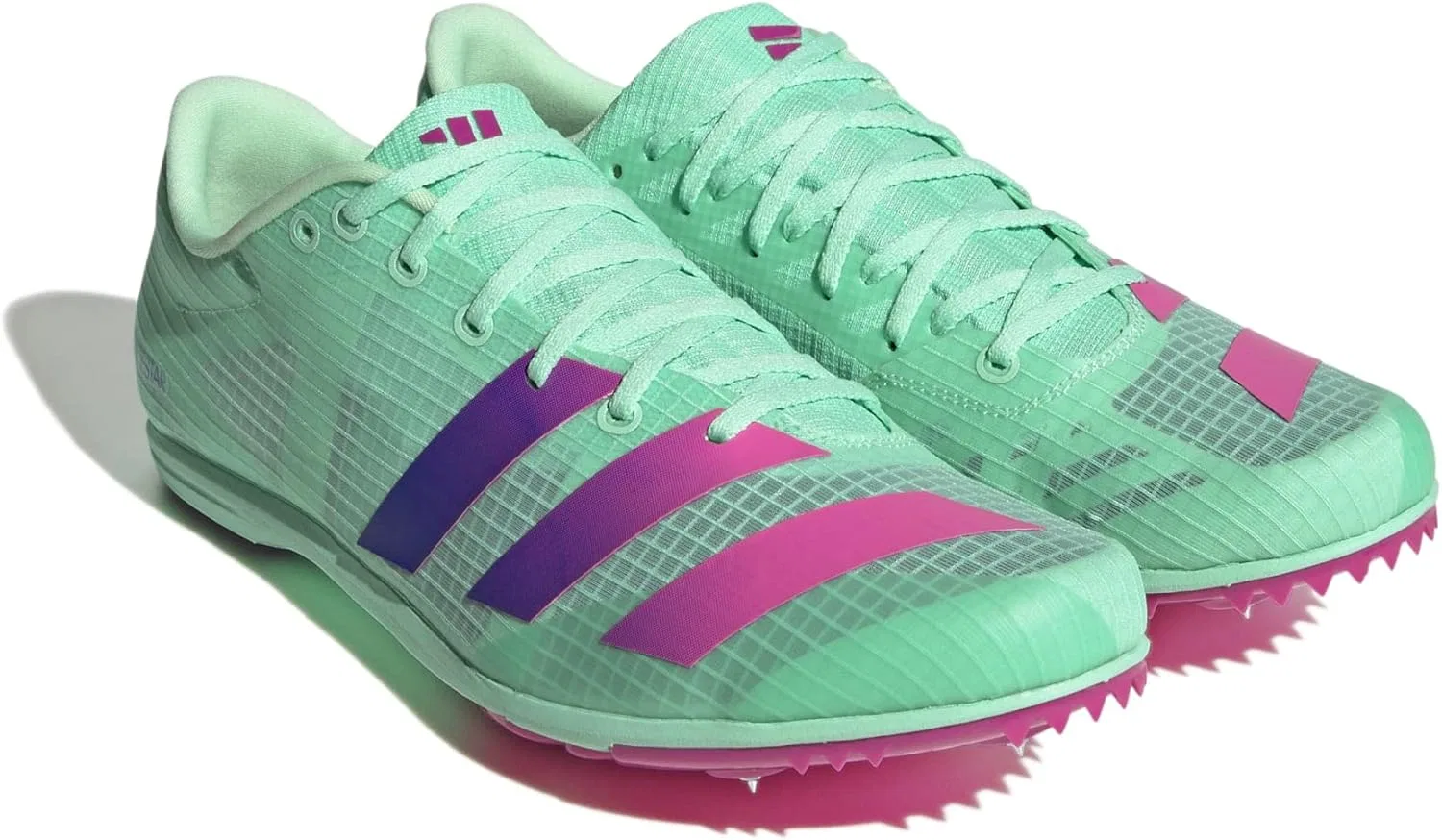 Мужские низкие кроссовки Adidas Distancestar (не для футбола), Pulse Mint Lucid Blue Lucid Fuchsia — фото 2