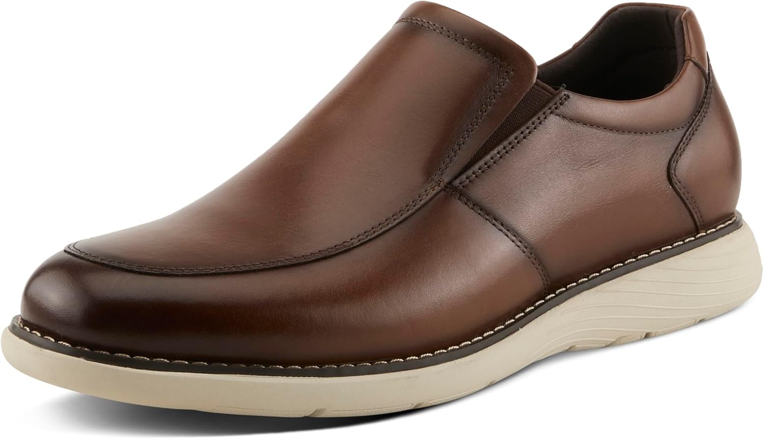 

Мужские слипоны Spring Step ABSHER из кожи - повседневные лодочки с хлопковой подкладкой, коричневый