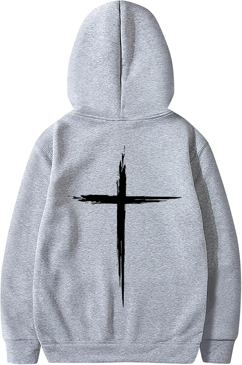 

Мужская худи Christian с принтом креста, длинный рукав, свободный крой, карман
