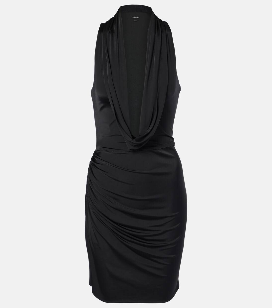 

Мини-платье из драпированного джерси Tom Ford, черный