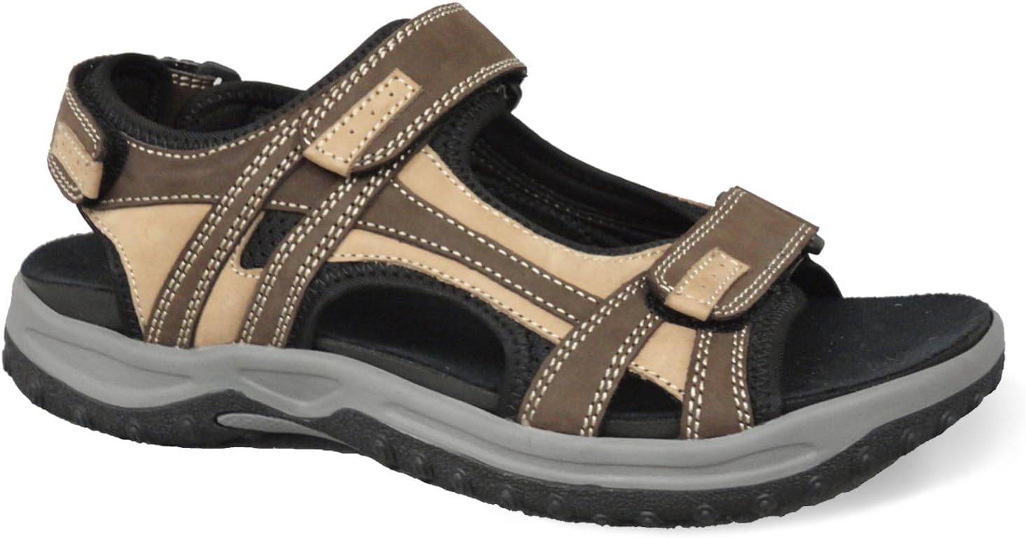 

Мужские спортивные сандалии с открытым носком Drew Shoe Warren из кожи, коричневый