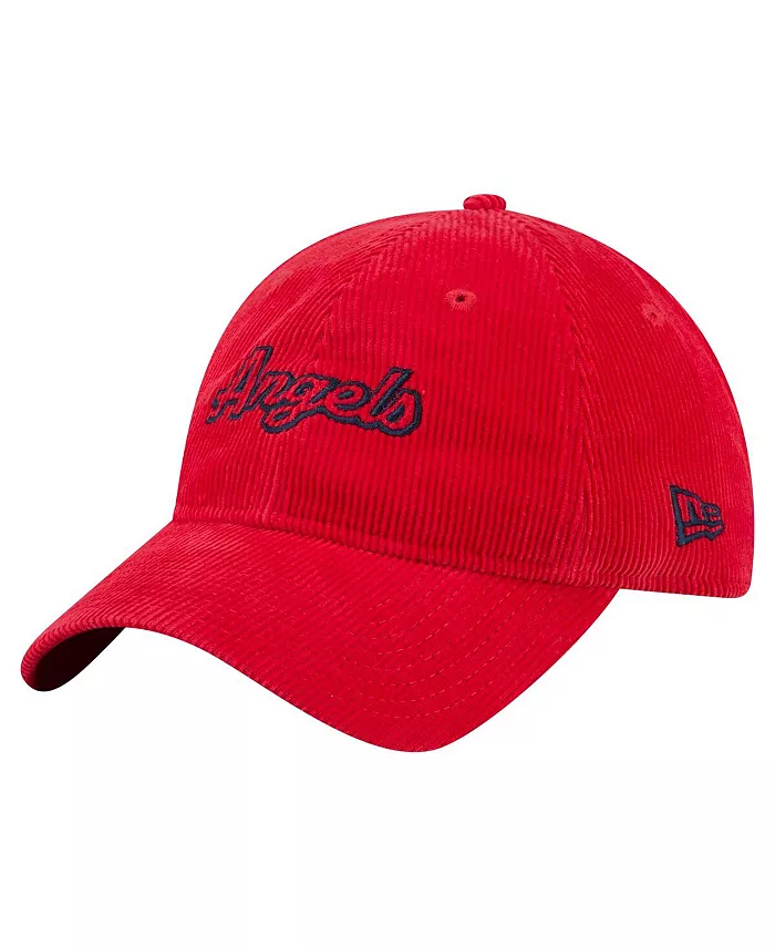 

Женская регулируемая кепка 9TWENTY Los Angeles Angels из красного вельвета New Era