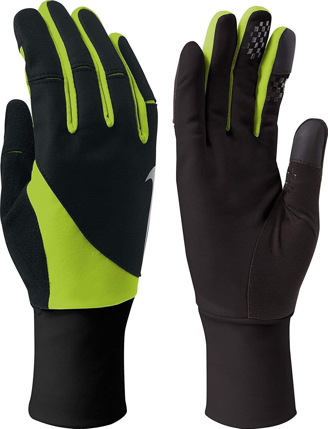 

Мужские перчатки для бега Nike Storm Fit 2.0, Black (Nrgd0023-82556) / Volt/Reflective Silver