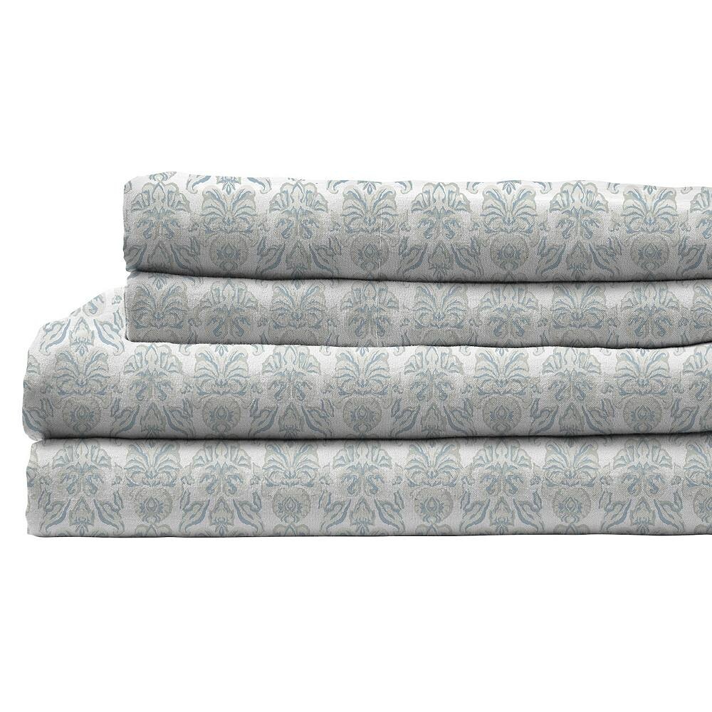 

Комплект постельного белья с наволочками и винтажным принтом Patina Vie Maison Percale, цвет White Green