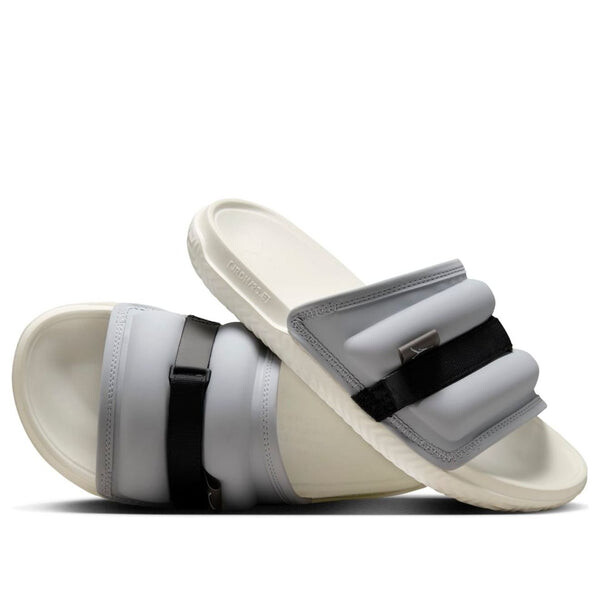 Тапочки super play slide 'wolf grey sail' Air Jordan, серый — фото 2