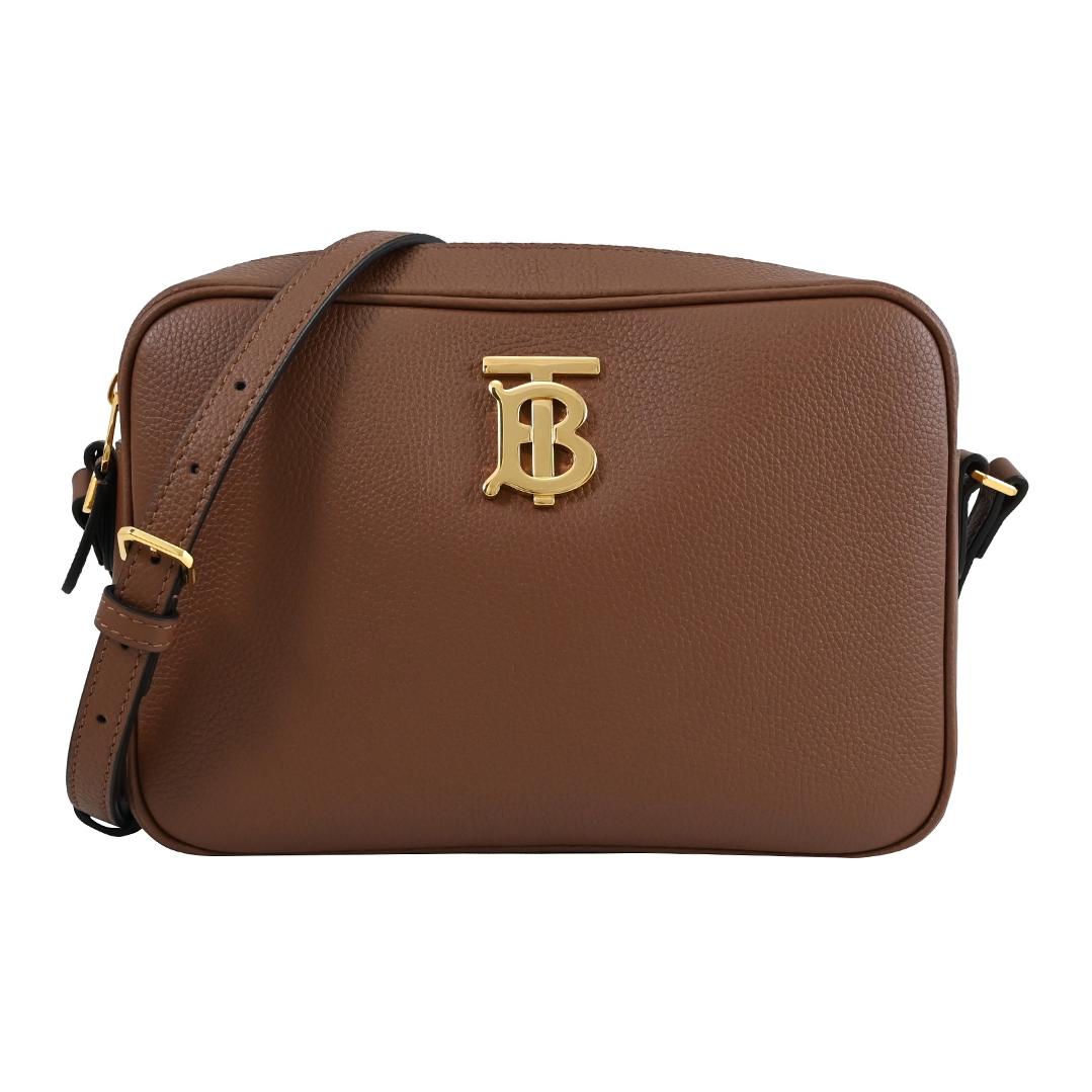 

Кожаная плечевая сумка через плечо женская Tan Burberry