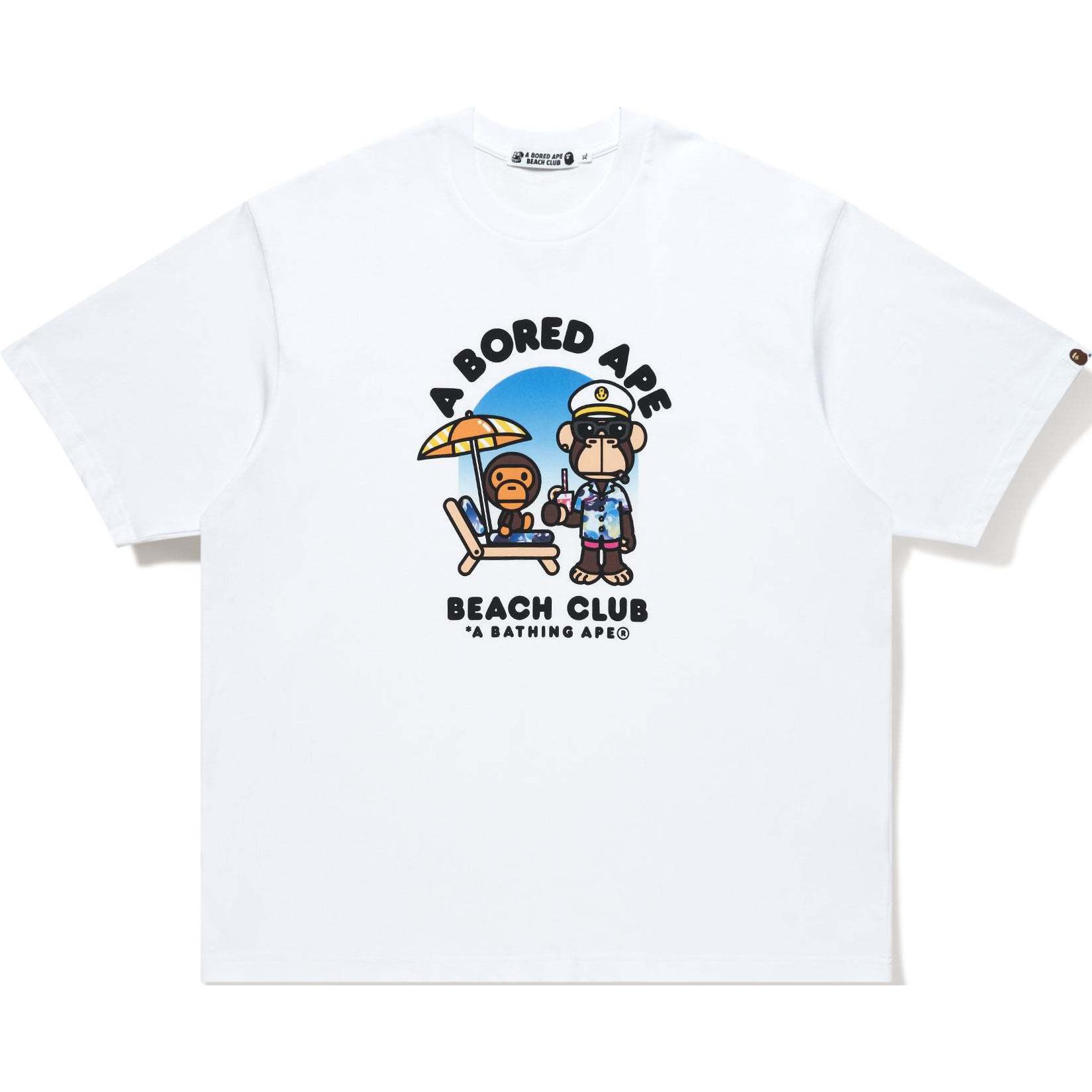 Bape X Bored Ape Yacht Club Resort Футболка A BATHING APE, Белый — фото 2