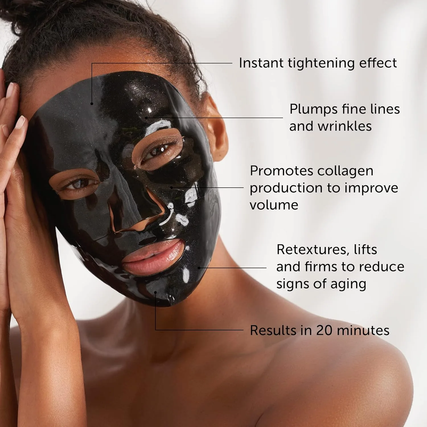 111SKIN Celestial Black Diamond Lifting and Firming Treatment Mask | Антивозрастное действие | Тонизирует, подтягивает, улучшает текстуру кожи | Набор из 5 штук (по 70 г каждая) 1 штука (1 шт.), Black — фото 2