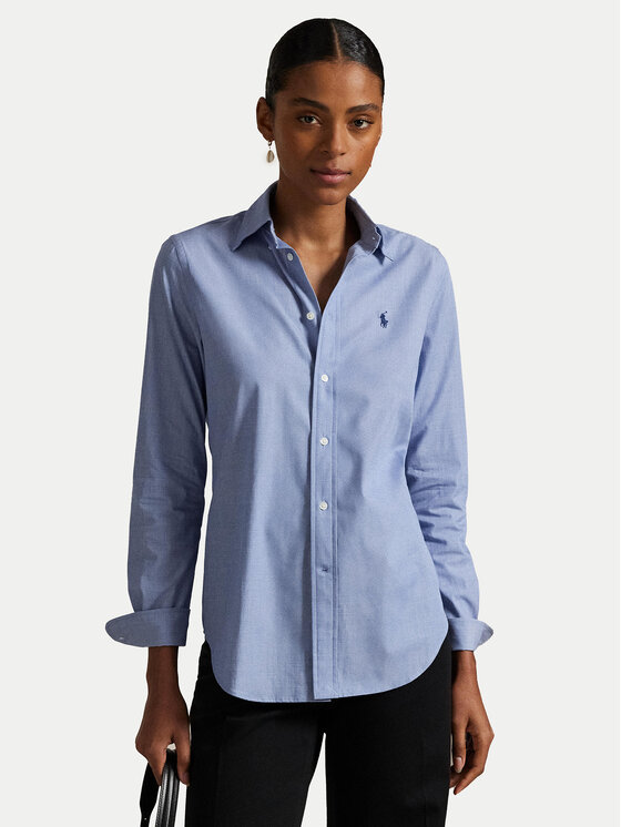 

Рубашка облегающего кроя 211941509004 Polo Ralph Lauren, голубой