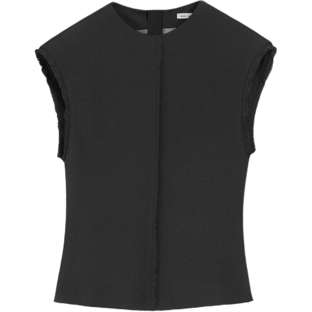 

Топ без рукавов с необработанными краями Amiparis, черный